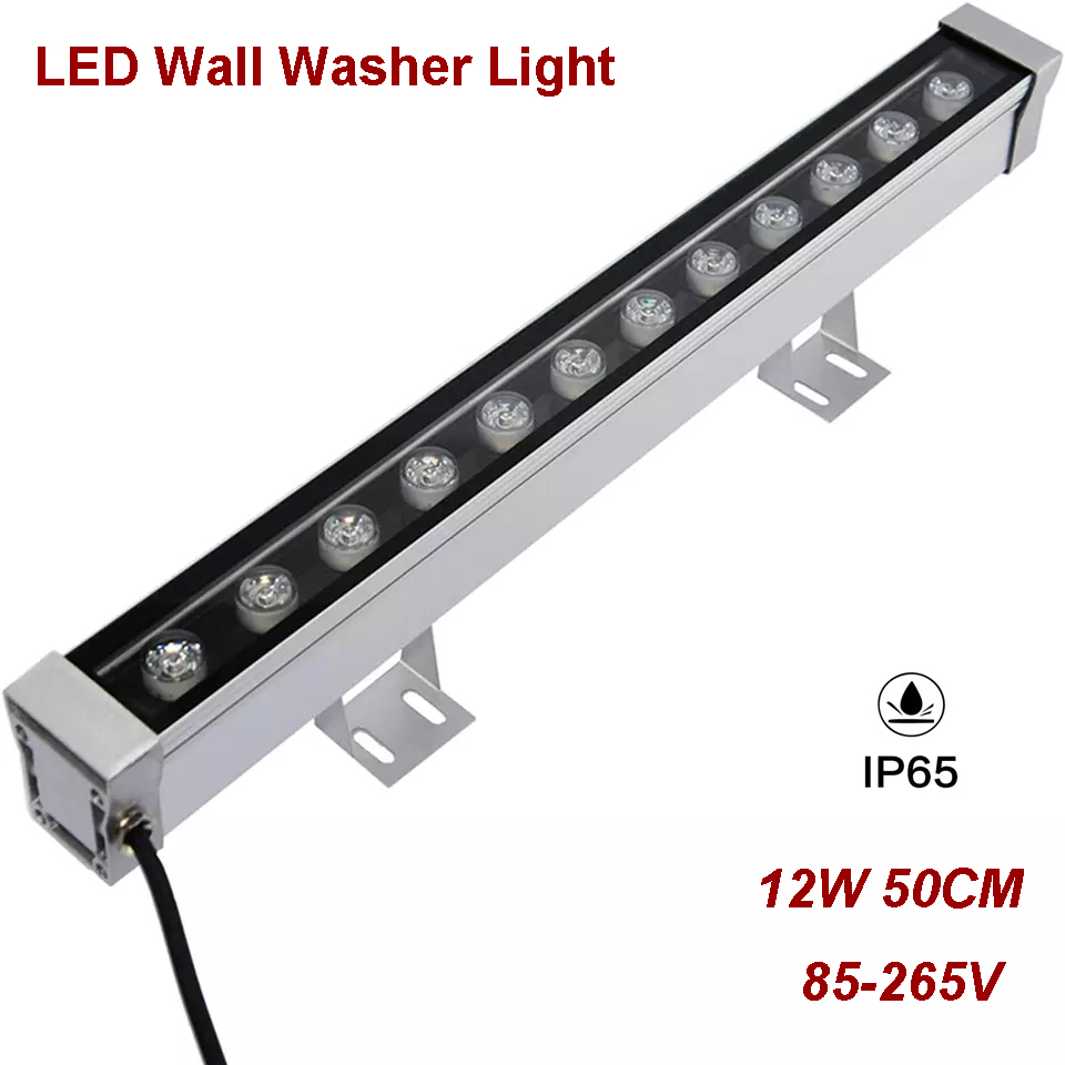 Outdoor Lighting With Outlet - 12w 50cm LED Wall Washer Light