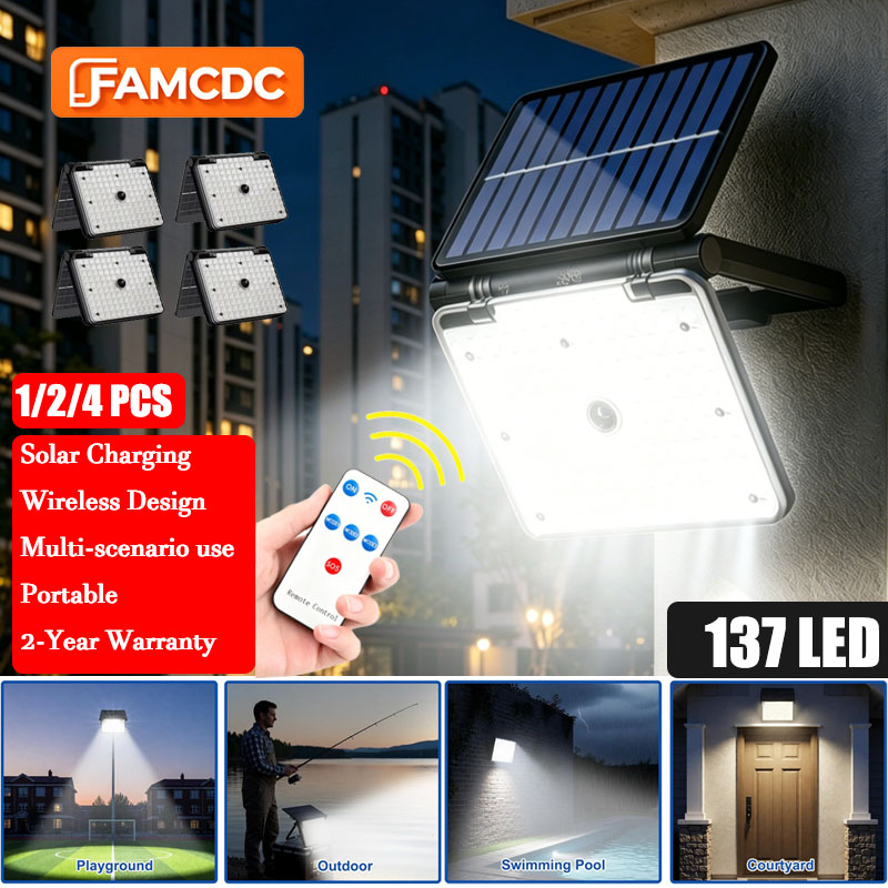 Outdoor Lighting Front Yard - 1/2/4 PCS Solar Flood Lights Outdoor