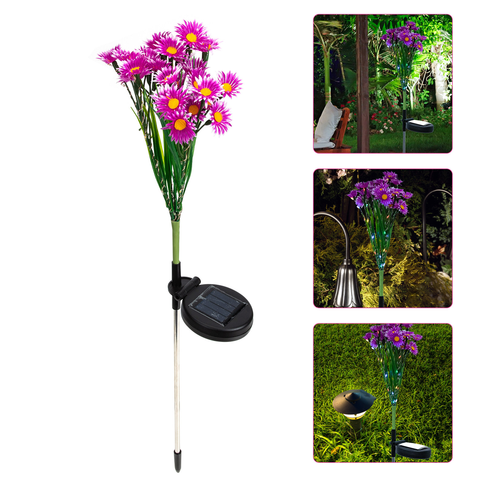 Outdoor Lighting Ground - Solar LED Ground Lamp Chrysanthemum Style