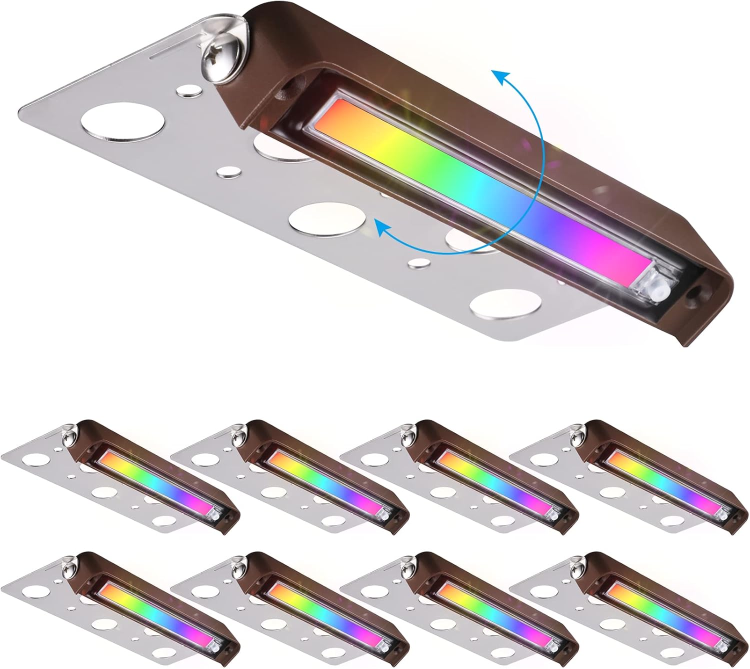 Outdoor Lighting Low Voltage - 8 Pack RGB 7 Inch 3W