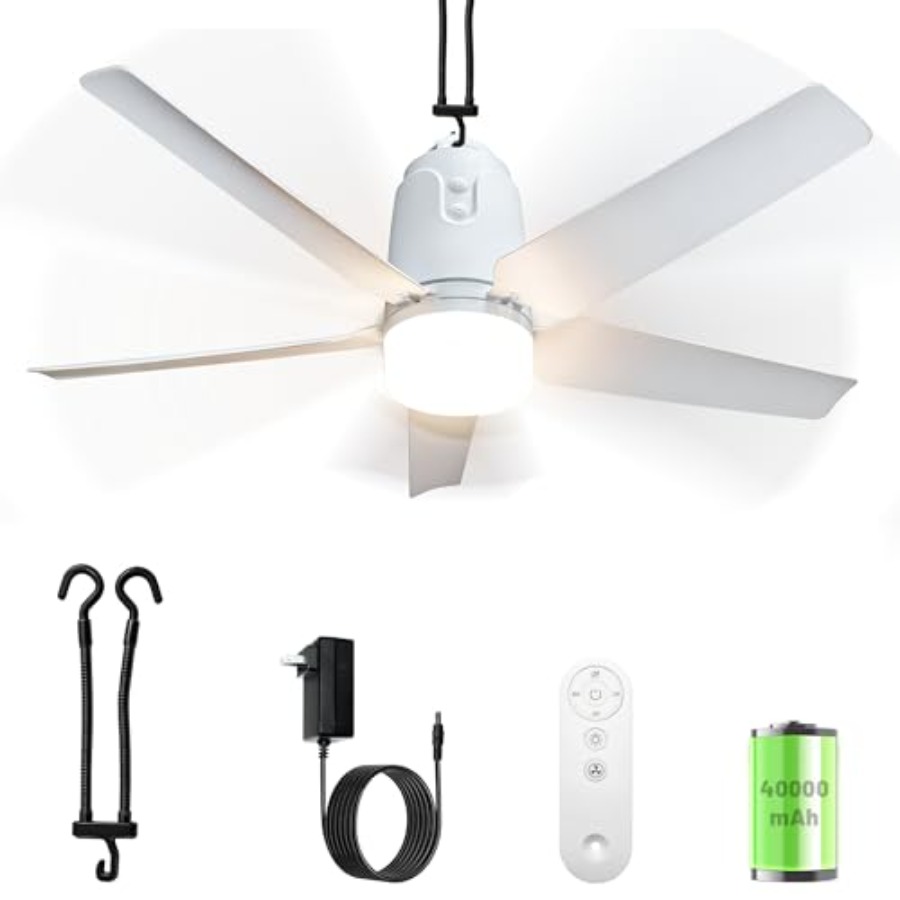 Outdoor Lighting Remote Control - Outdoor patio canopy fan light, aluminum