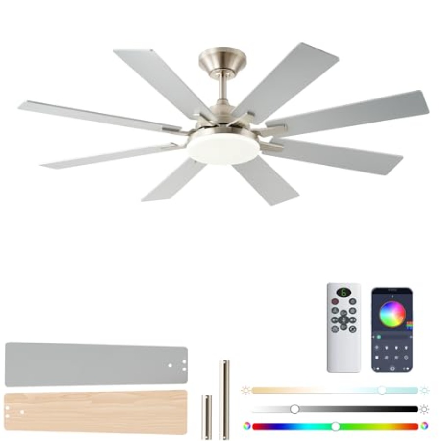 Outdoor Lighting Remote Control - 52 Inch Indoor/Outdoor Ceiling Fan with