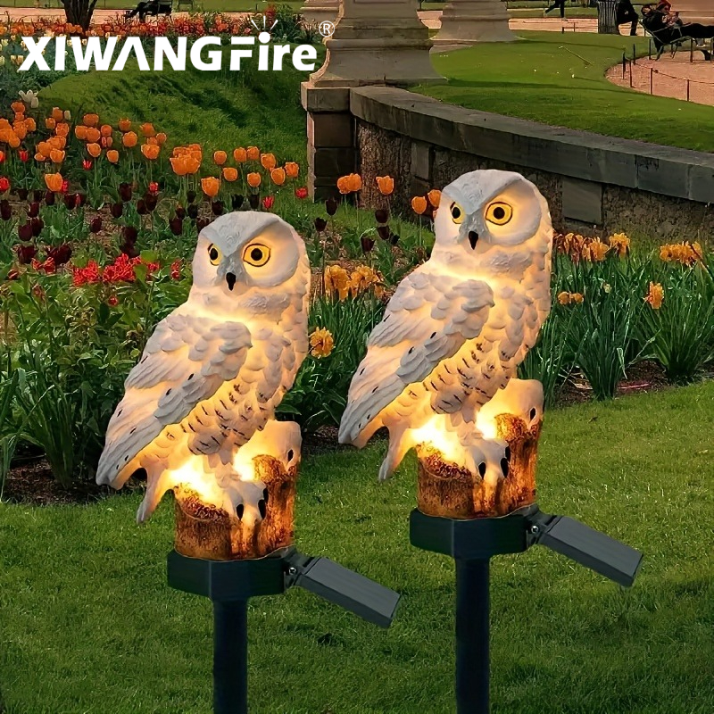 Outdoor Lighting Ground - Solar Owl Statue Garden Light LED