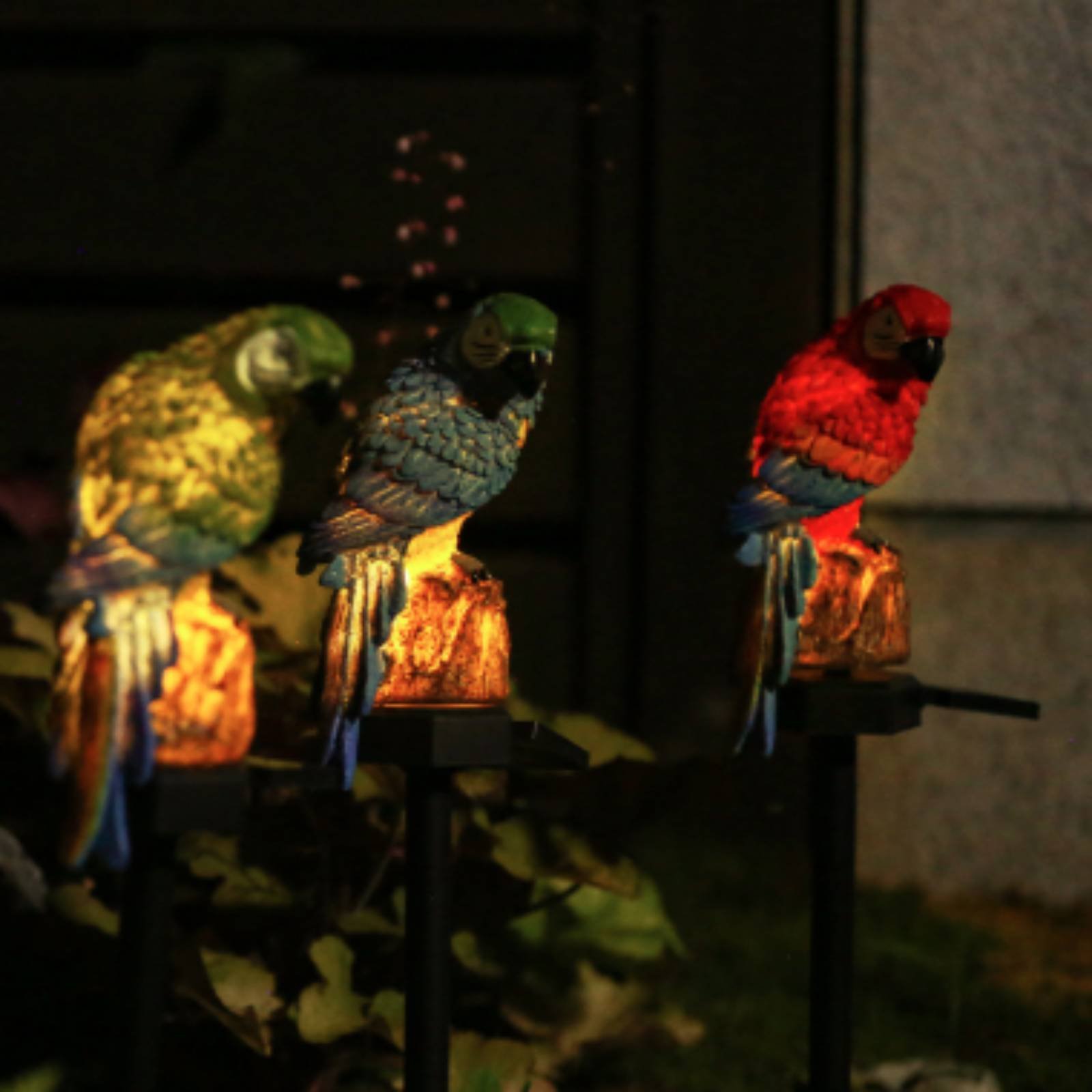 Outdoor Lighting Ground - Resin Parrot Lawn Lamp Waterproof Solar