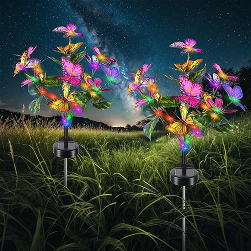 Outdoor Lighting For Fence - Simulation Butterfly Solar LED Lawn Lamp