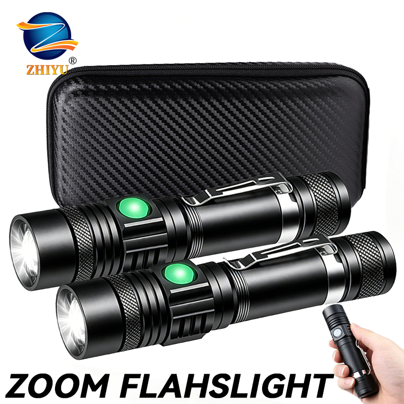 Outdoor Lighting Lowes - T6 LED Rechargeable Flashlight,18650 Zoomable Torch,
