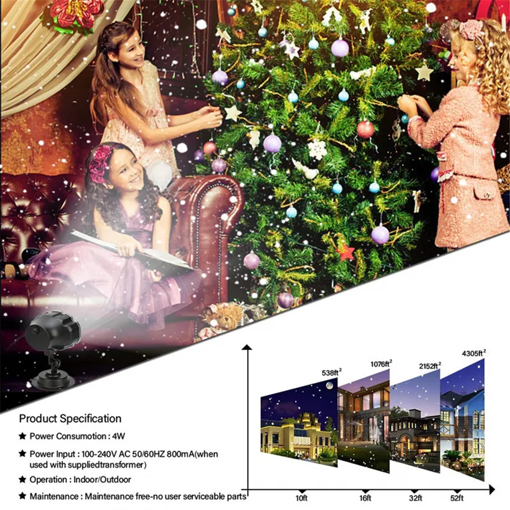 DACHAN Snowfall LED Light Proj – Outdoor Lighting Remote Control recenzja i cena