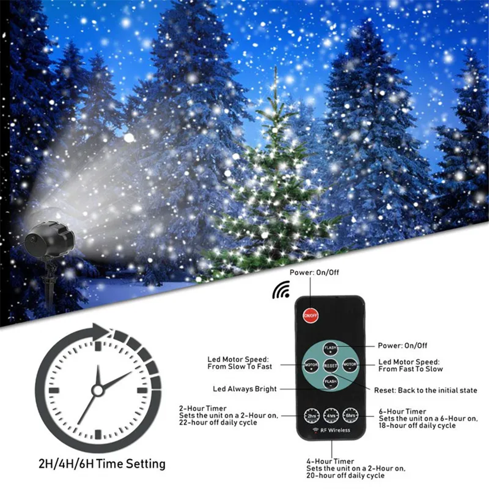 DACHAN Snowfall LED Light Proj – Outdoor Lighting Remote Control recenzja i cena