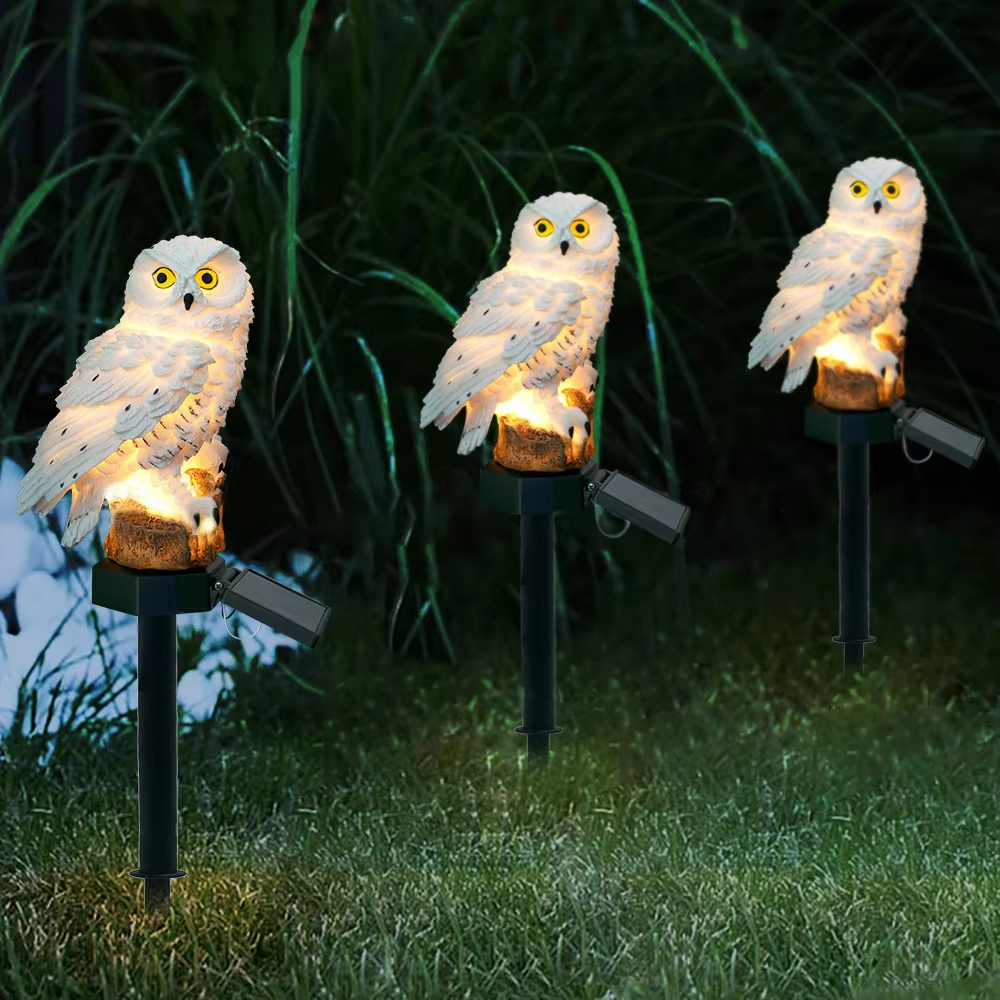 Solar light owl animal sculptu – Outdoor Lighting Ground recenzja i cena