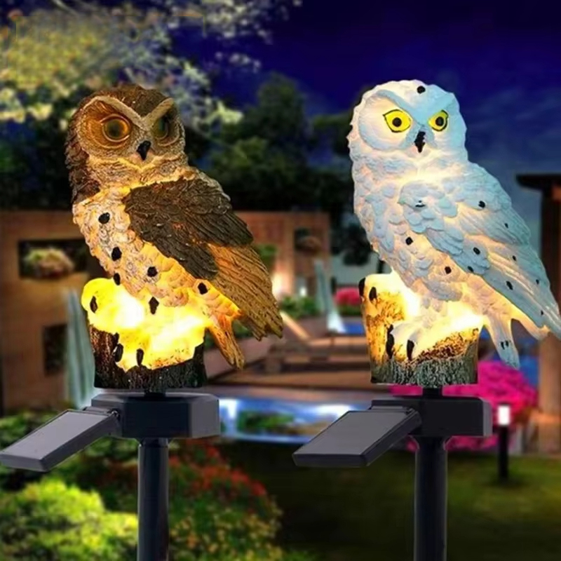 Solar light owl animal sculptu – Outdoor Lighting Ground recenzja i cena