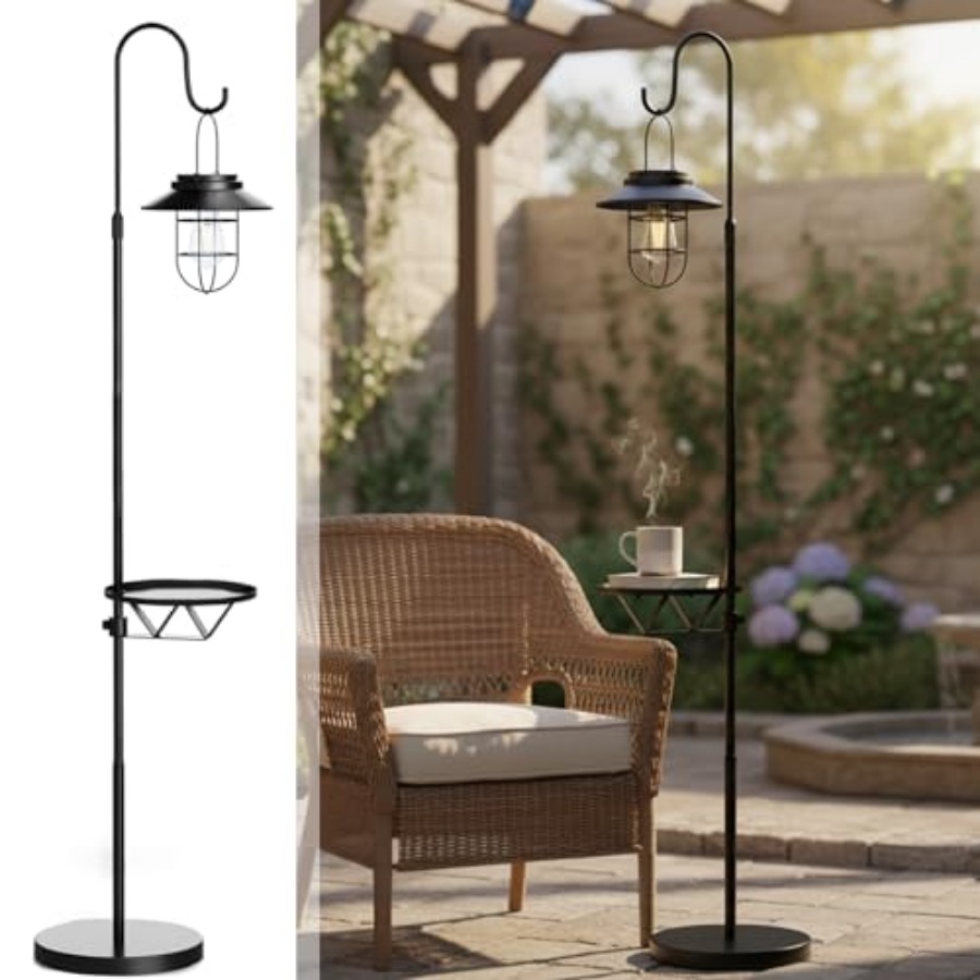 Solar Floor Lamp with Table, 6 – Outdoor Lighting Lamps recenzja i cena