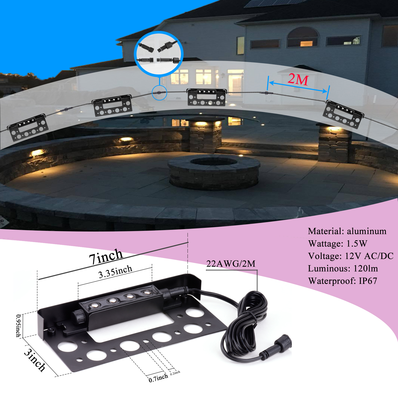 7 Inch LED Hardscape Lights,Re – Outdoor Lighting Low Voltage recenzja i cena