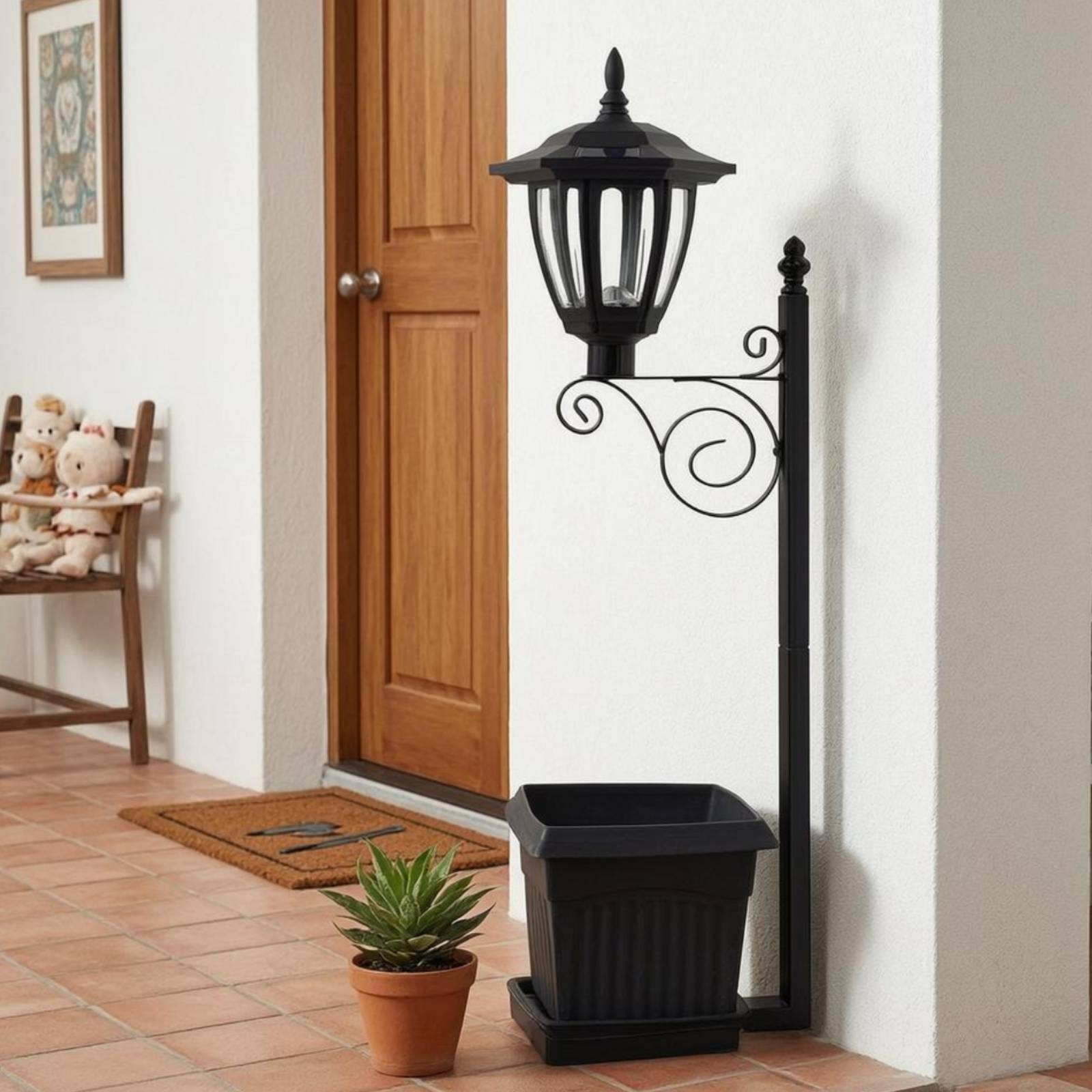 Solar Flower Pot Light Wrought – Outdoor Lighting Ground recenzja i cena