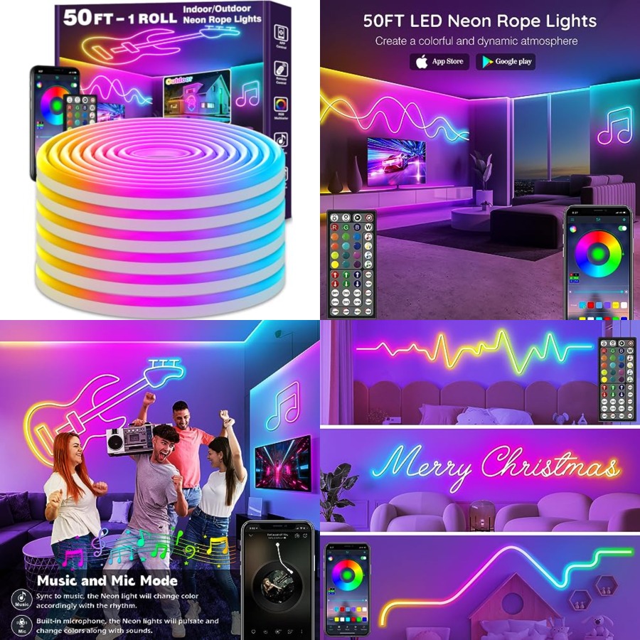 Neon Rope Lights, Flexible Led – Outdoor Lighting Remote Control recenzja i cena