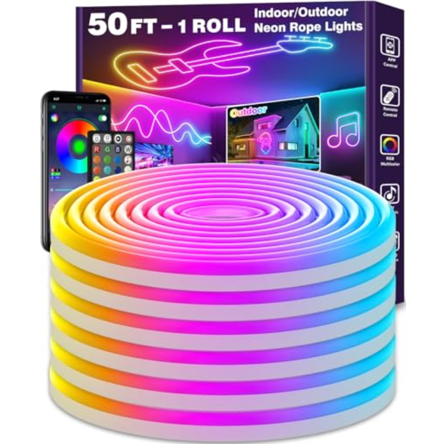 Neon Rope Lights, Flexible Led – Outdoor Lighting Remote Control recenzja i cena