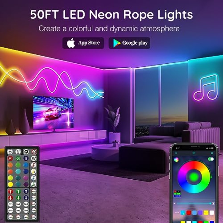 Neon Rope Lights, Flexible Led – Outdoor Lighting Remote Control recenzja i cena