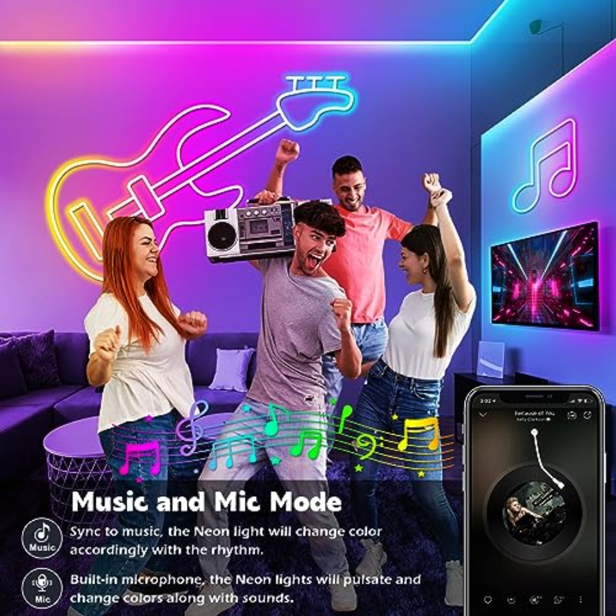 Neon Rope Lights, Flexible Led – Outdoor Lighting Remote Control recenzja i cena