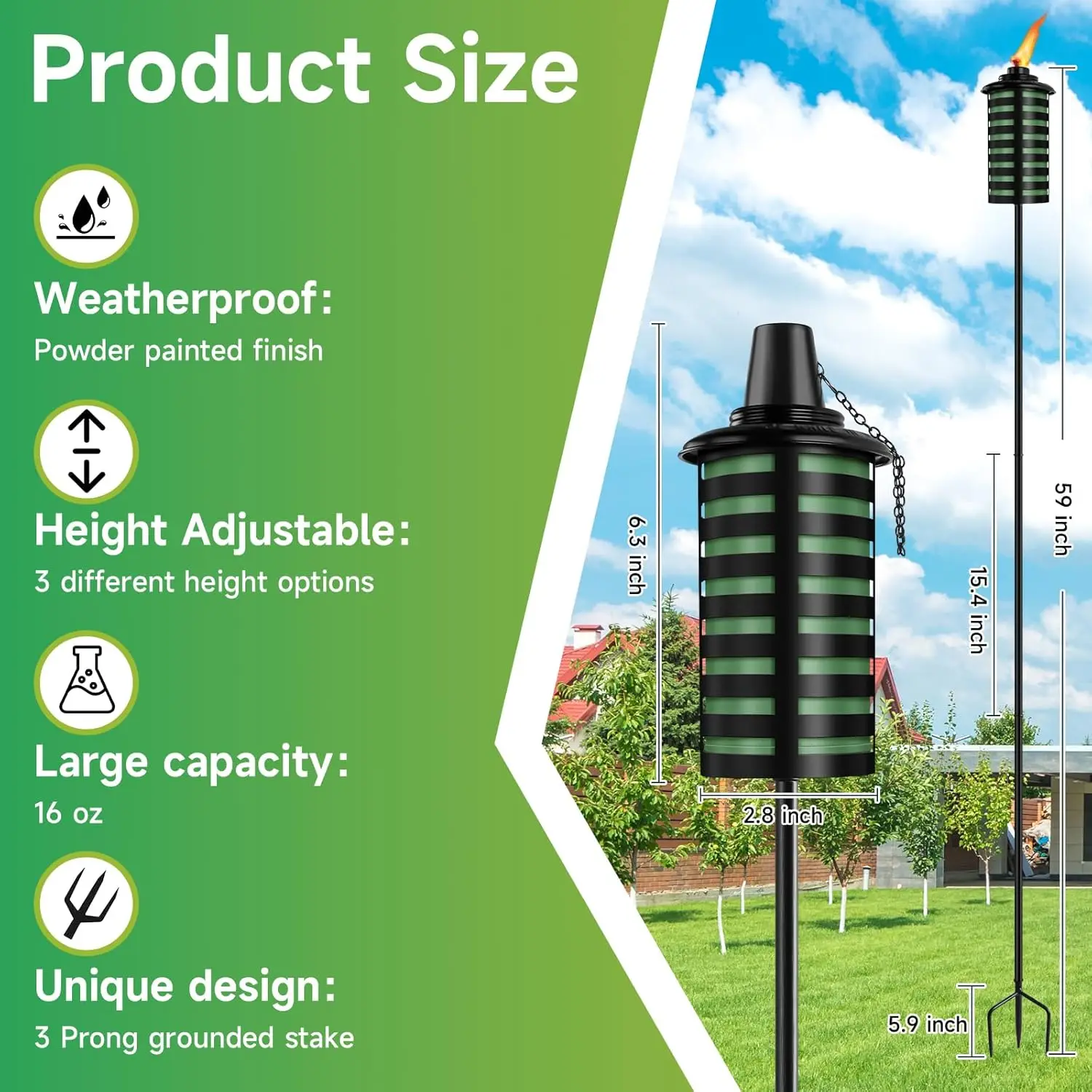 6 Pack Home Garden Torch, 16 O – Outdoor Lighting Ground recenzja i cena
