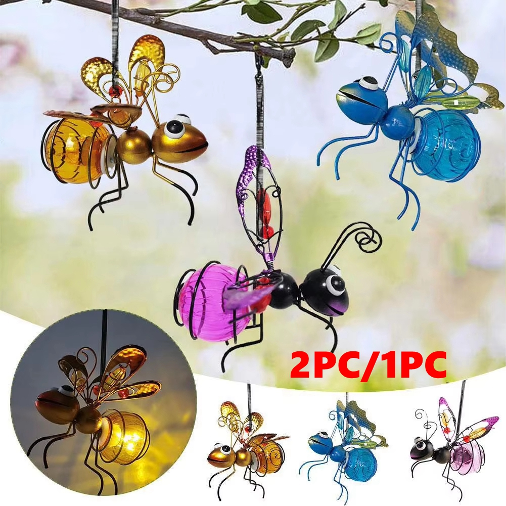 Solar Iron Insect Statue With  – Outdoor Lighting For Fence recenzja i cena