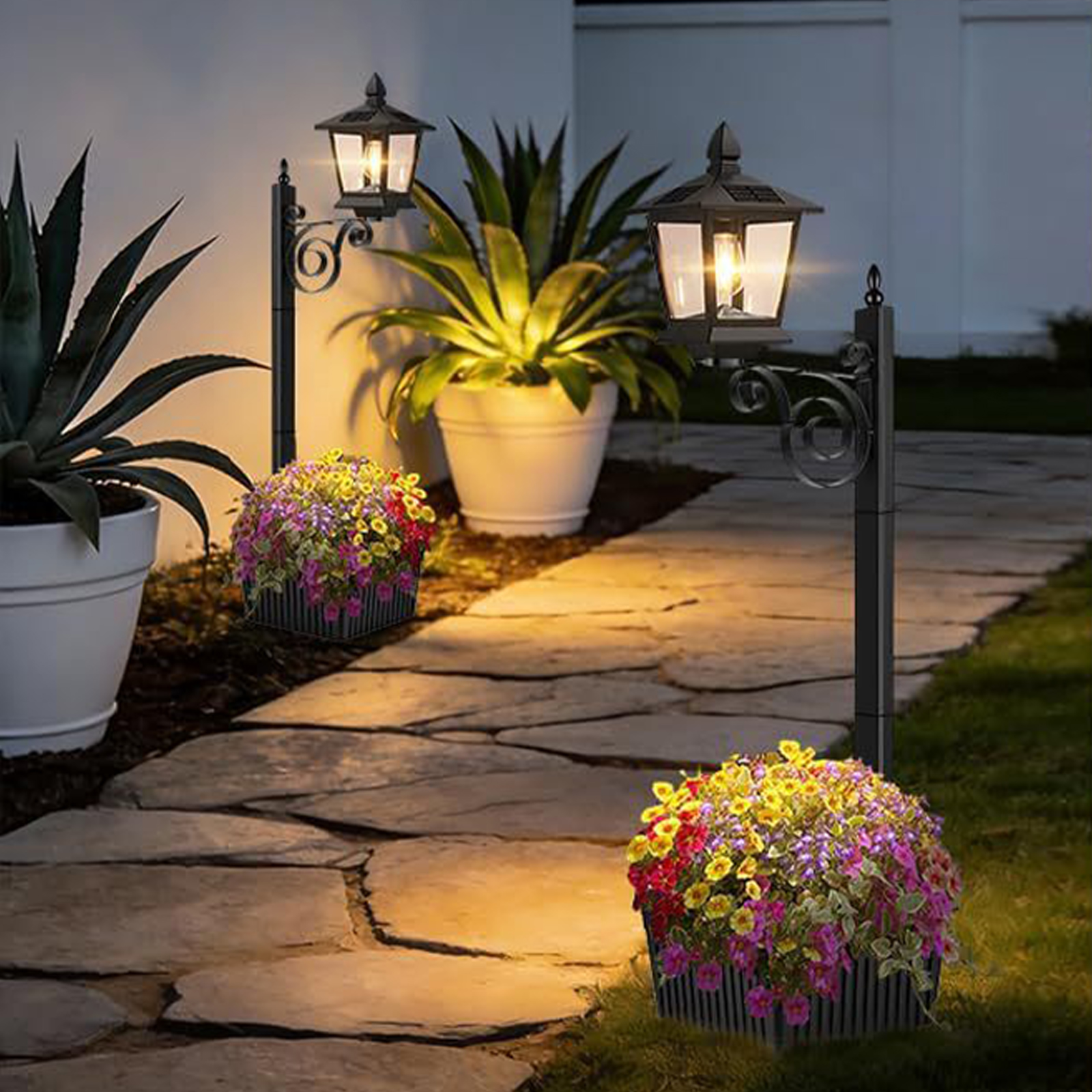 2 In 1 Outdoor Flower Pots Lig – Outdoor Lighting Front Yard recenzja i cena