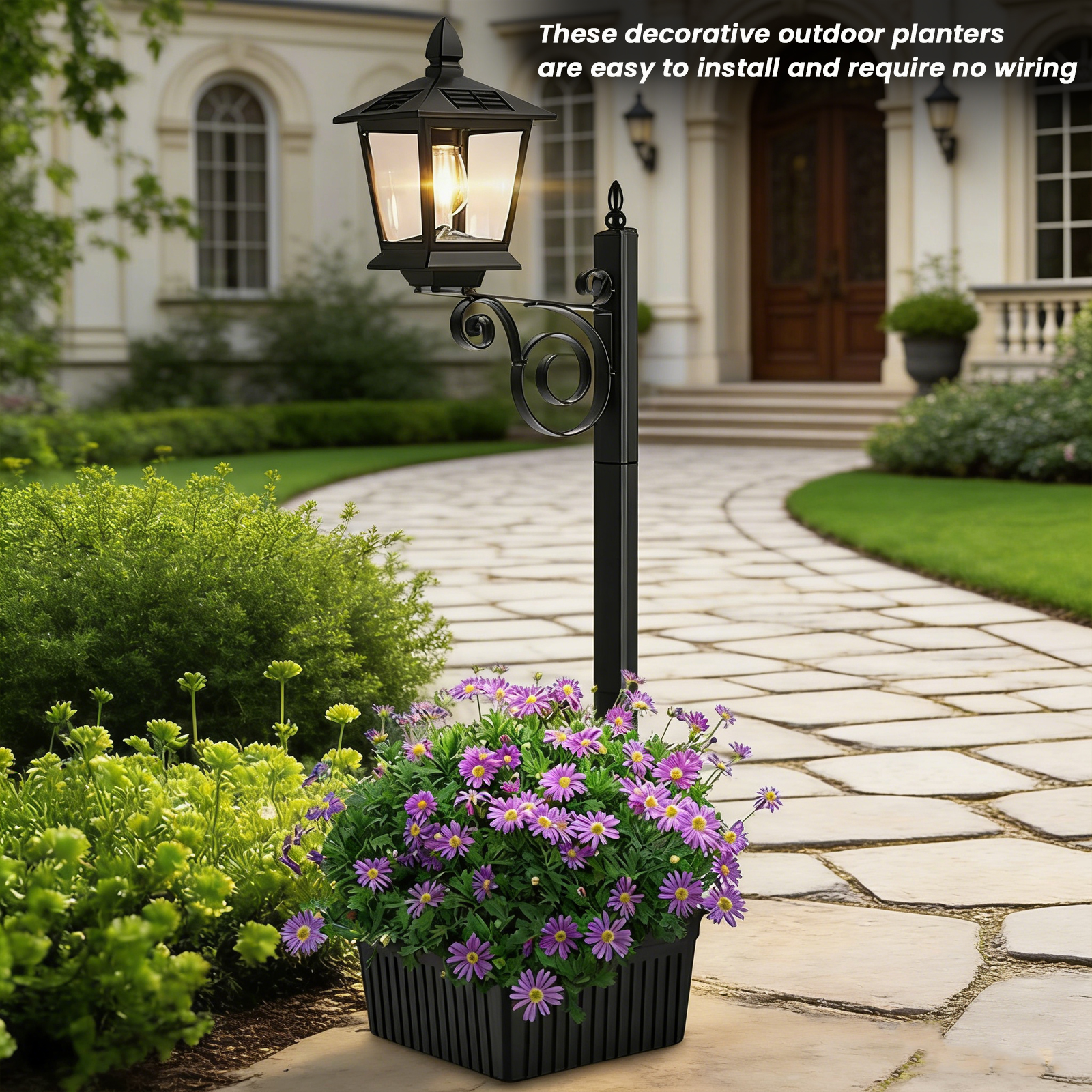 2 In 1 Outdoor Flower Pots Lig – Outdoor Lighting Front Yard recenzja i cena