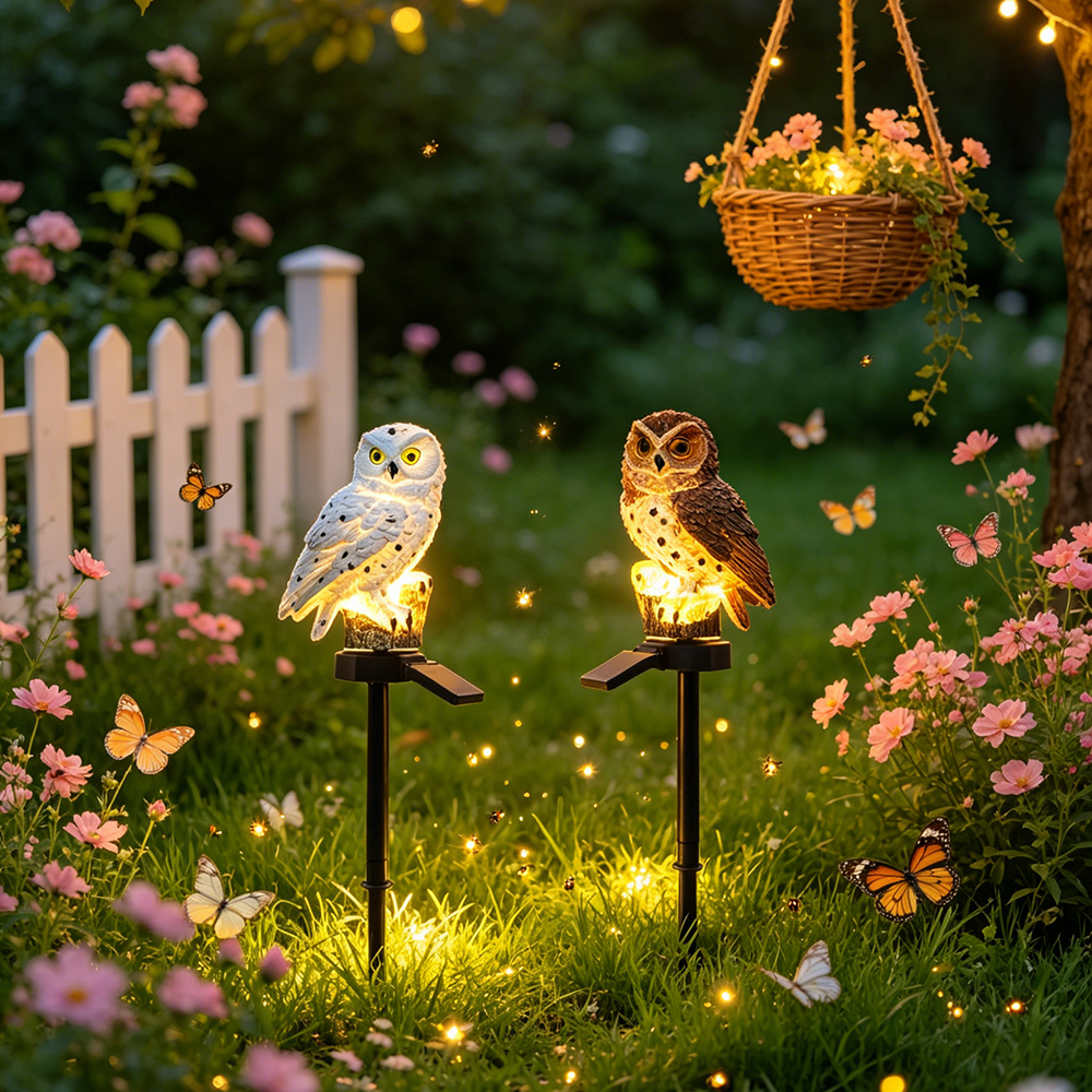 Owl Solar Light, Resin Owl Gro – Outdoor Lighting Ground recenzja i cena