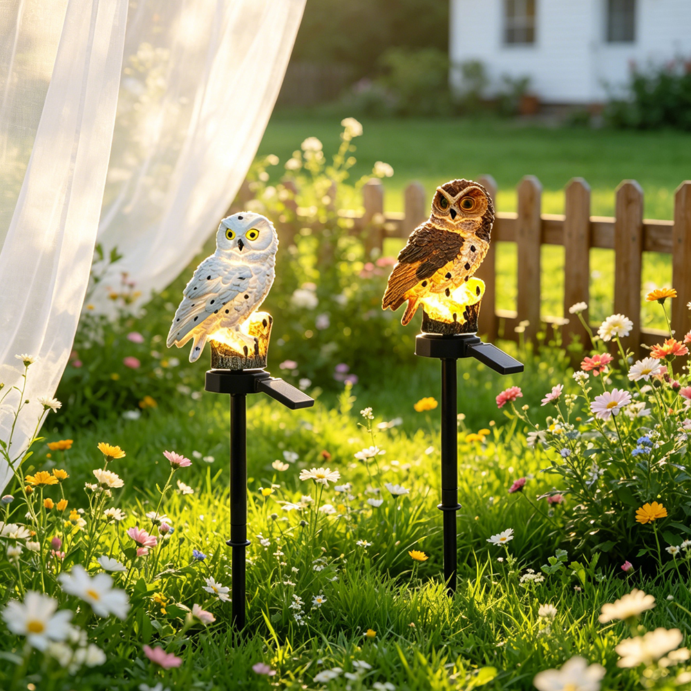 Owl Solar Light, Resin Owl Gro – Outdoor Lighting Ground recenzja i cena