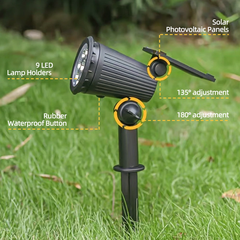 1/2PCS Solar Powered 9LED Lamp – Outdoor Lighting With Outlet recenzja i cena