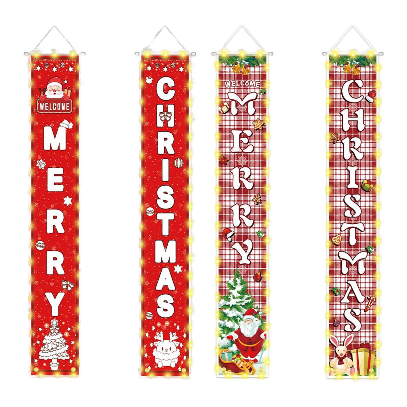 Christmas Door Banner Light Up – Outdoor Lighting Front Yard recenzja i cena