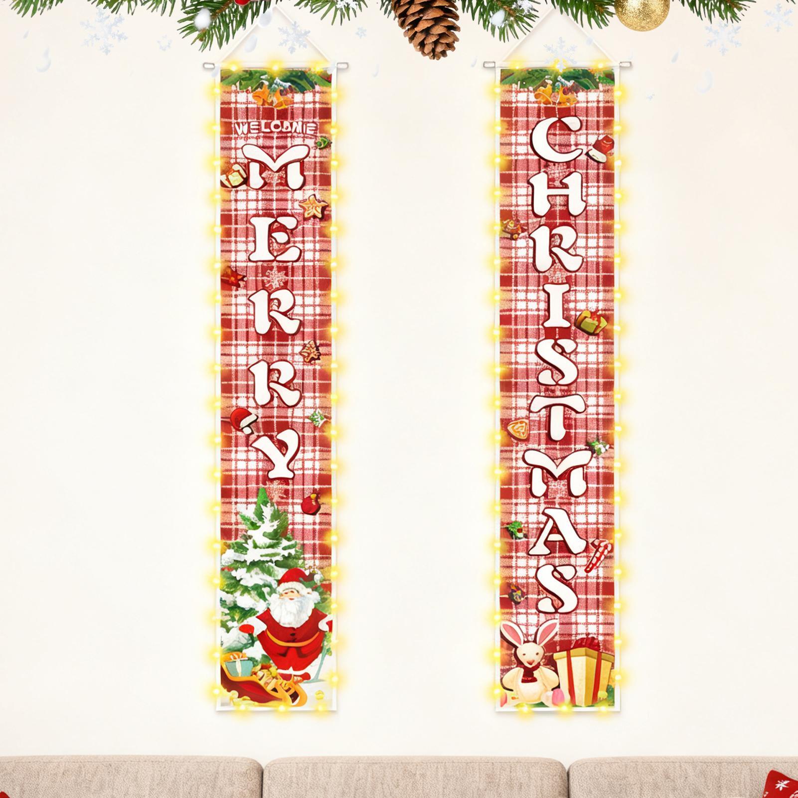 Christmas Door Banner Light Up – Outdoor Lighting Front Yard recenzja i cena