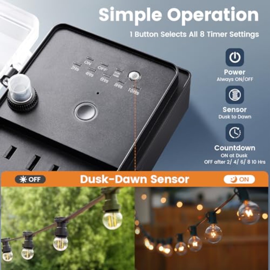 Outdoor Power Stake Dusk to Da – Outdoor Lighting Extension Cord recenzja i cena