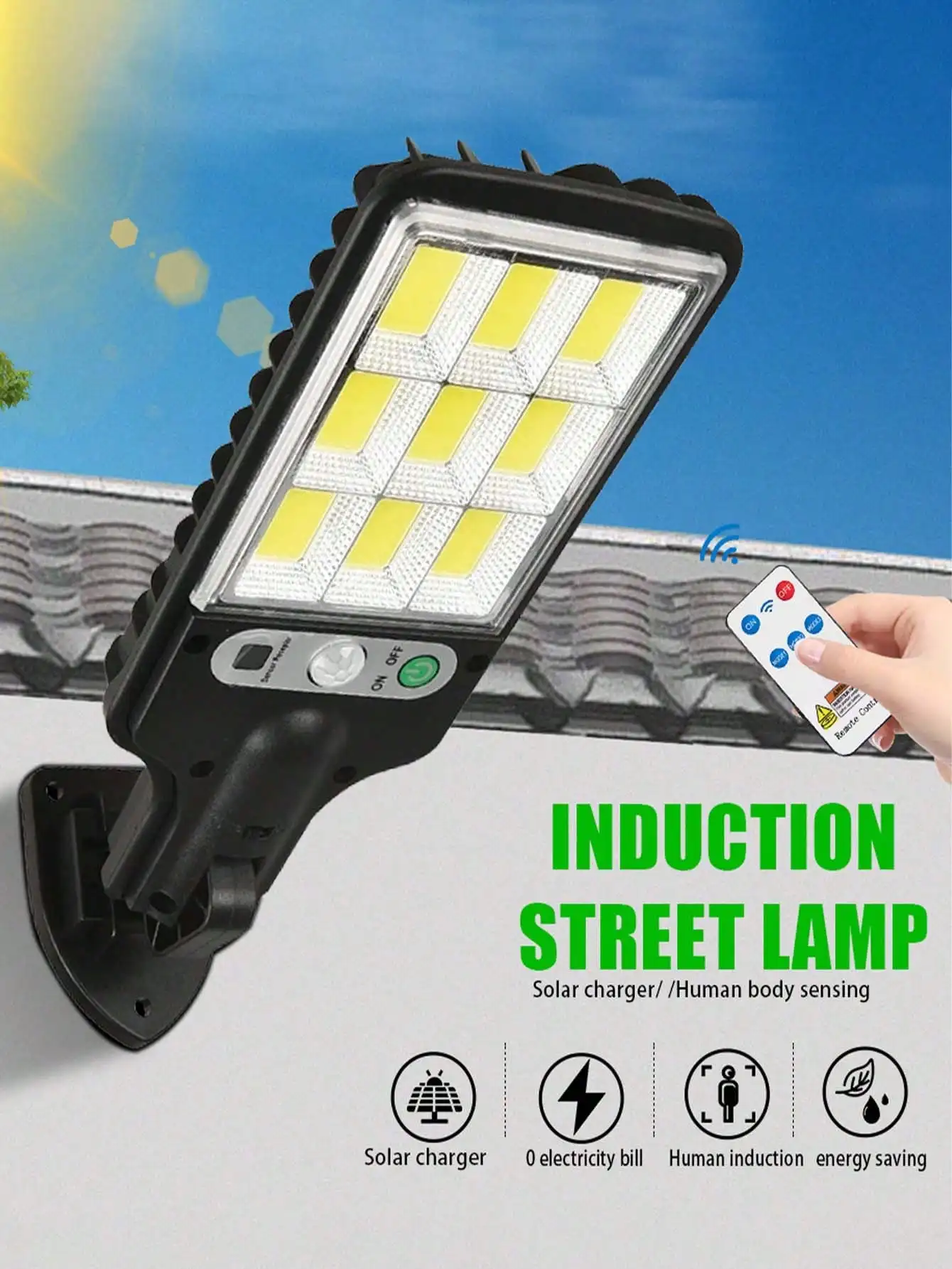 108 COB Solar Sensor Wall Ligh – Outdoor Lighting Remote Control recenzja i cena