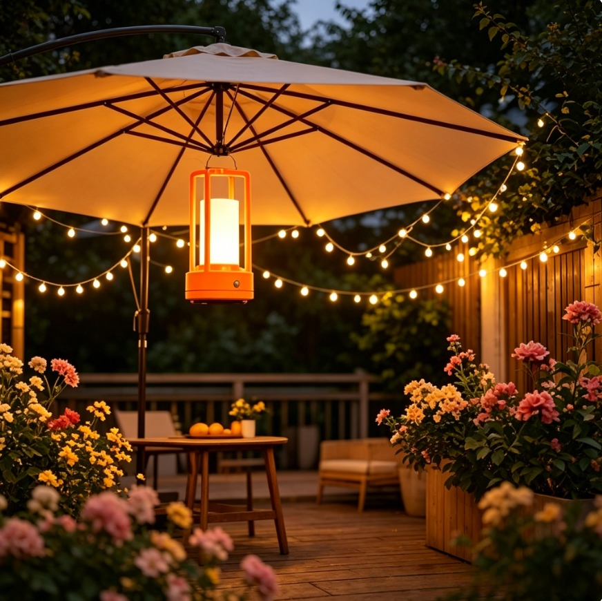 Modern Orange Cage Table Lamp  – Outdoor Lighting Lamps recenzja i cena
