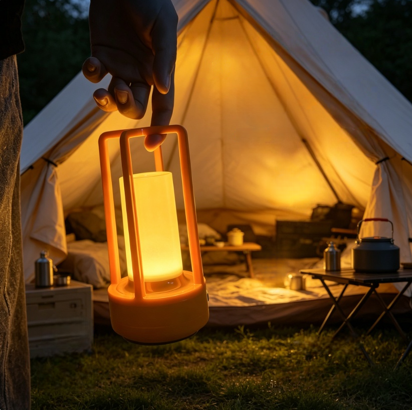 Modern Orange Cage Table Lamp  – Outdoor Lighting Lamps recenzja i cena