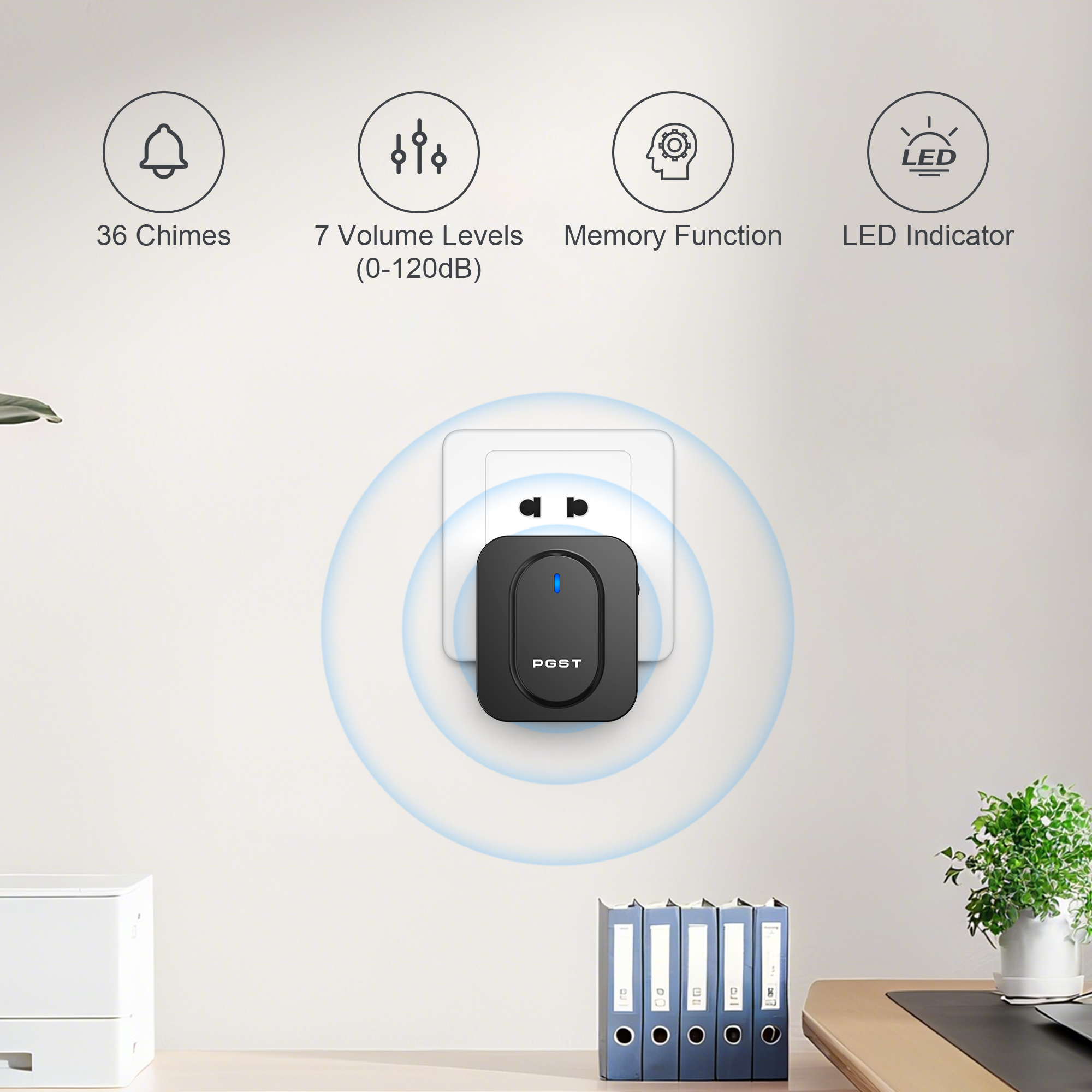 PGST Wireless Doorbell 36 Chim – Outdoor Lighting Wireless recenzja i cena
