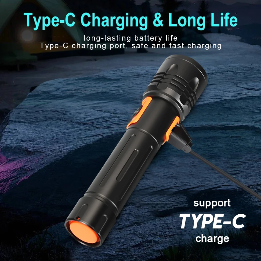 High Power LED Flashlight USB  – Outdoor Lighting Lowes recenzja i cena