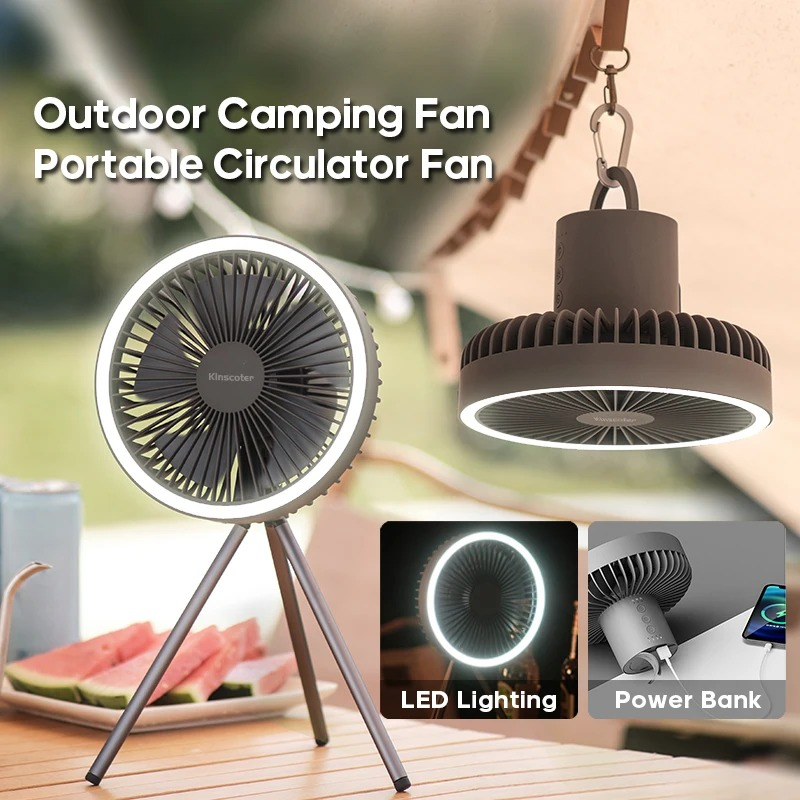 Portable Camping Fan With LED  – Outdoor Lighting Wireless recenzja i cena