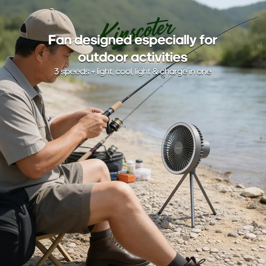 Portable Camping Fan With LED  – Outdoor Lighting Wireless recenzja i cena