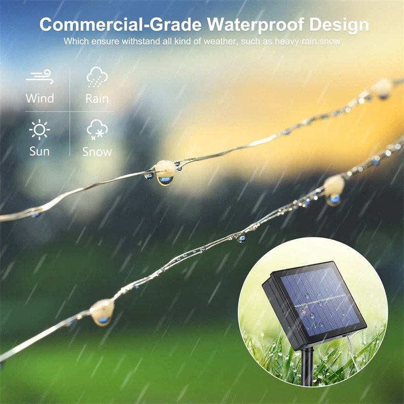 Solar String Fairy Lights Outd – Outdoor Lighting For Fence recenzja i cena