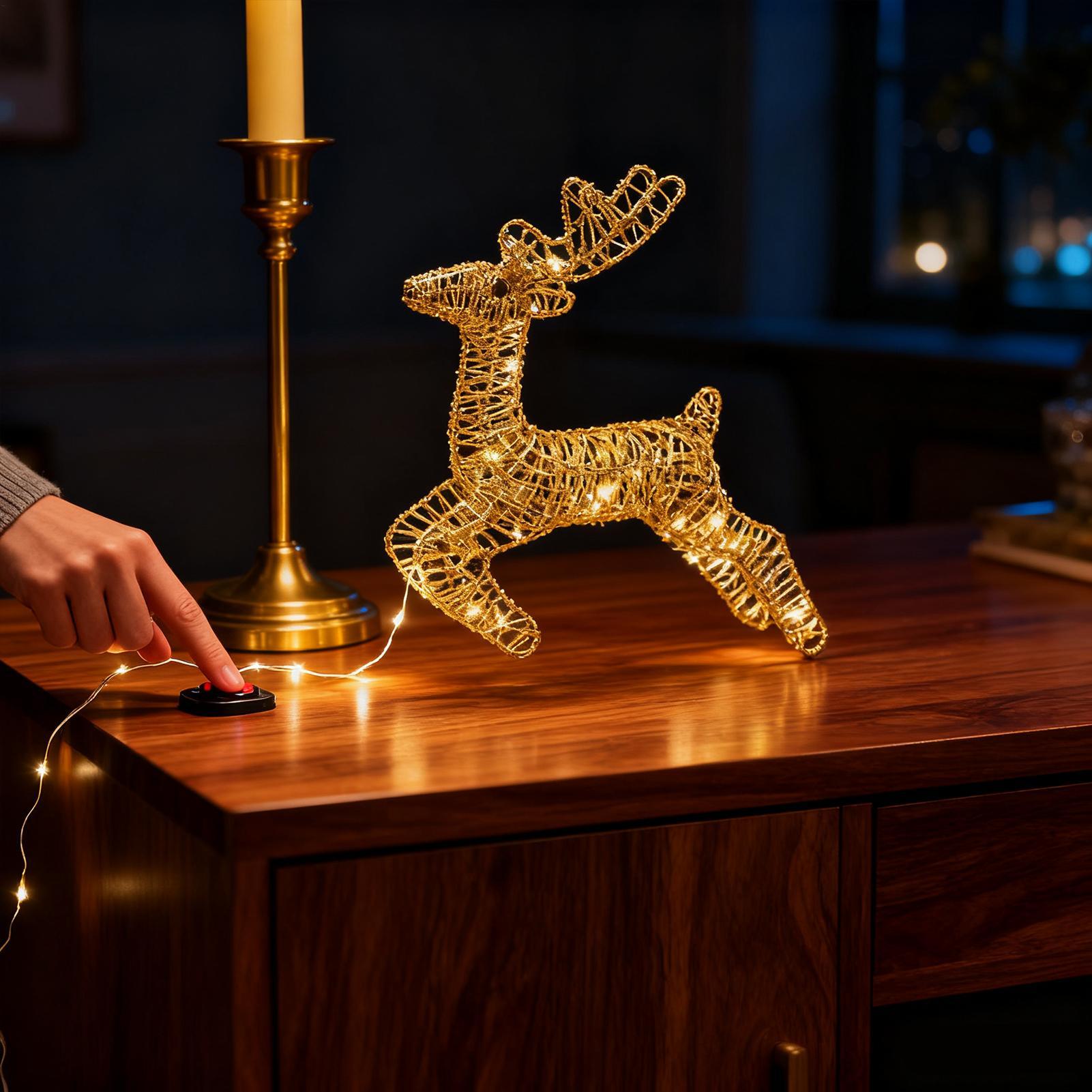 Light Up Reindeer Anti-Rust Fe – Outdoor Lighting Front Yard recenzja i cena