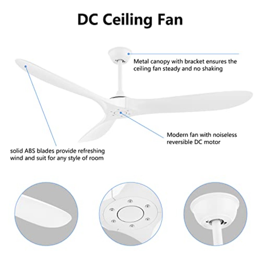 52'' Outdoor Ceiling Fan No Li – Outdoor Lighting Remote Control recenzja i cena