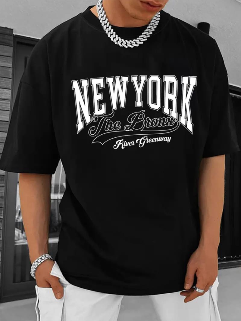 New York Print Men's Round Nec – Outdoor Lighting New York recenzja i cena