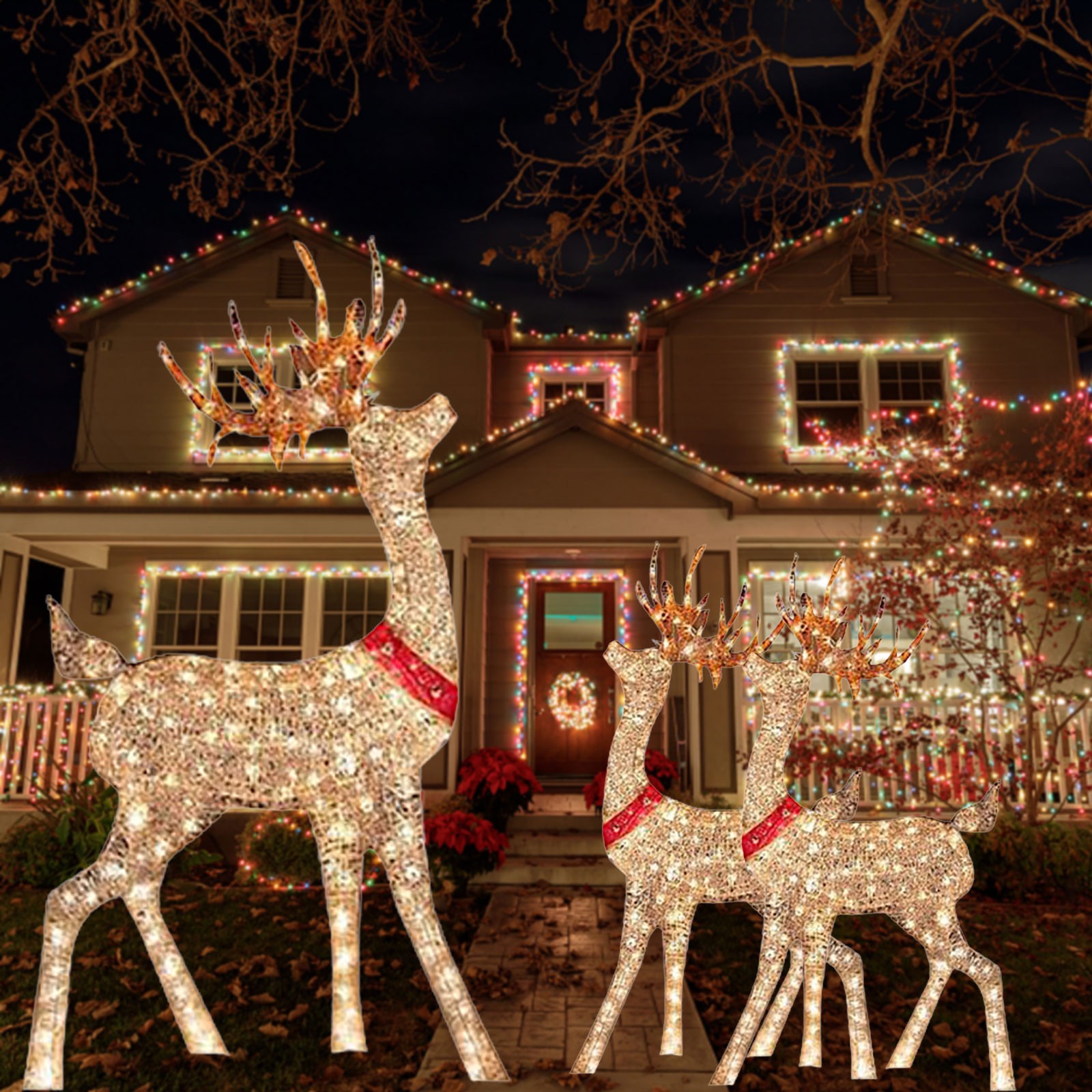 Lighted Christmas Decoration D – Outdoor Lighting Front Yard recenzja i cena
