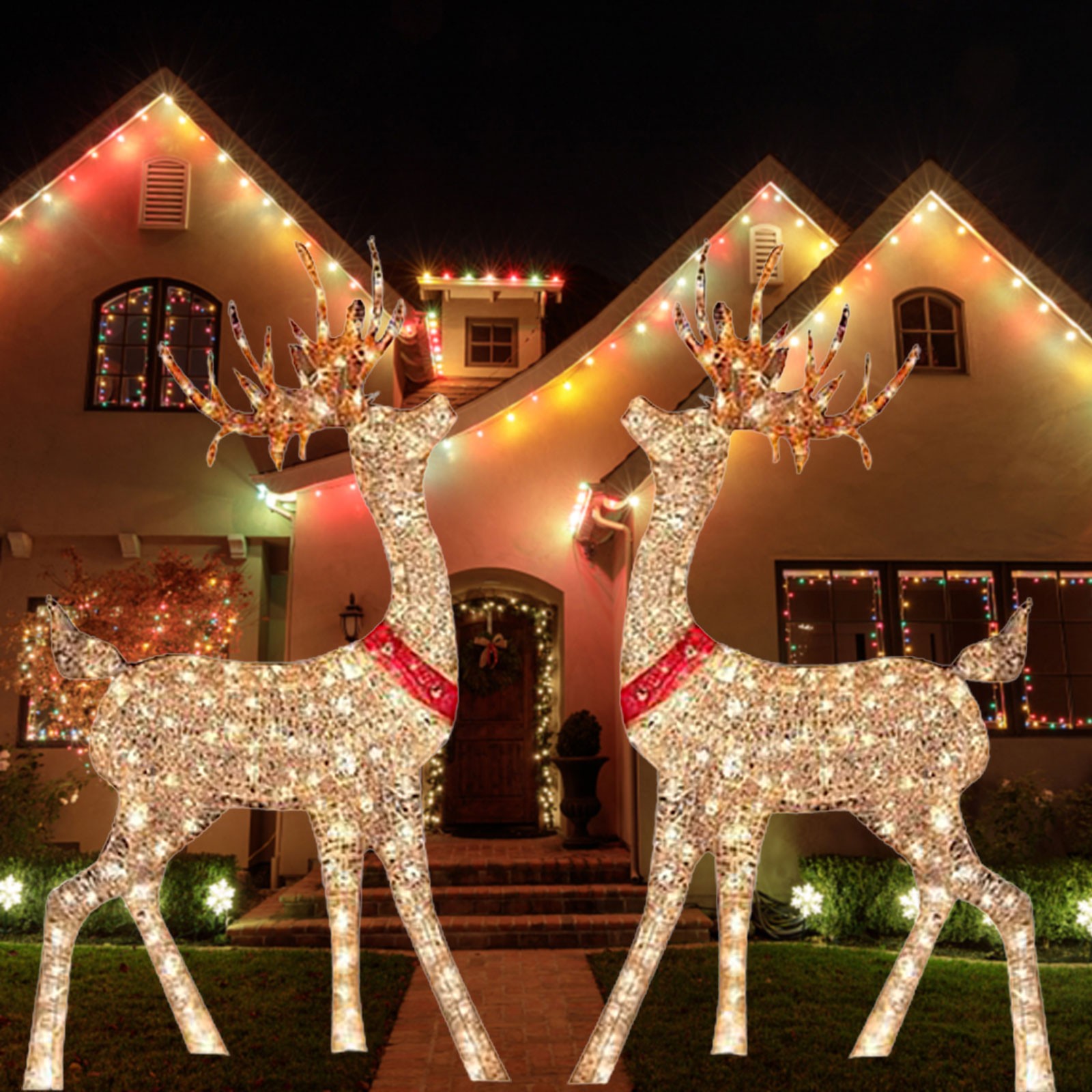 Lighted Christmas Decoration D – Outdoor Lighting Front Yard recenzja i cena
