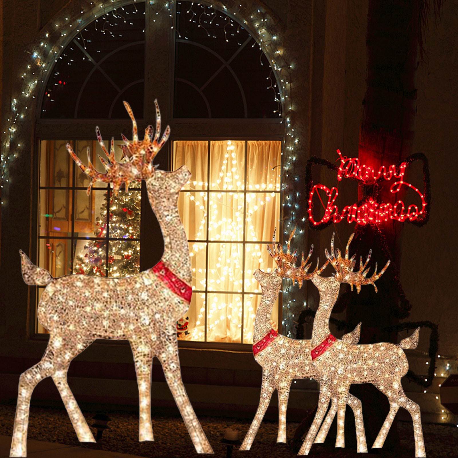 Lighted Christmas Decoration D – Outdoor Lighting Front Yard recenzja i cena