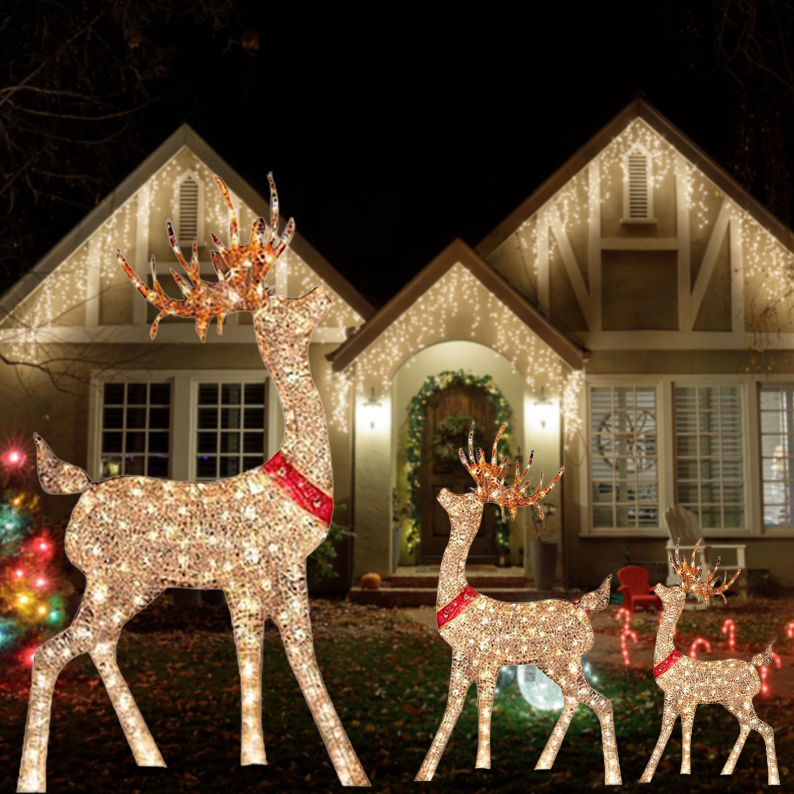 Lighted Christmas Decoration D – Outdoor Lighting Front Yard recenzja i cena