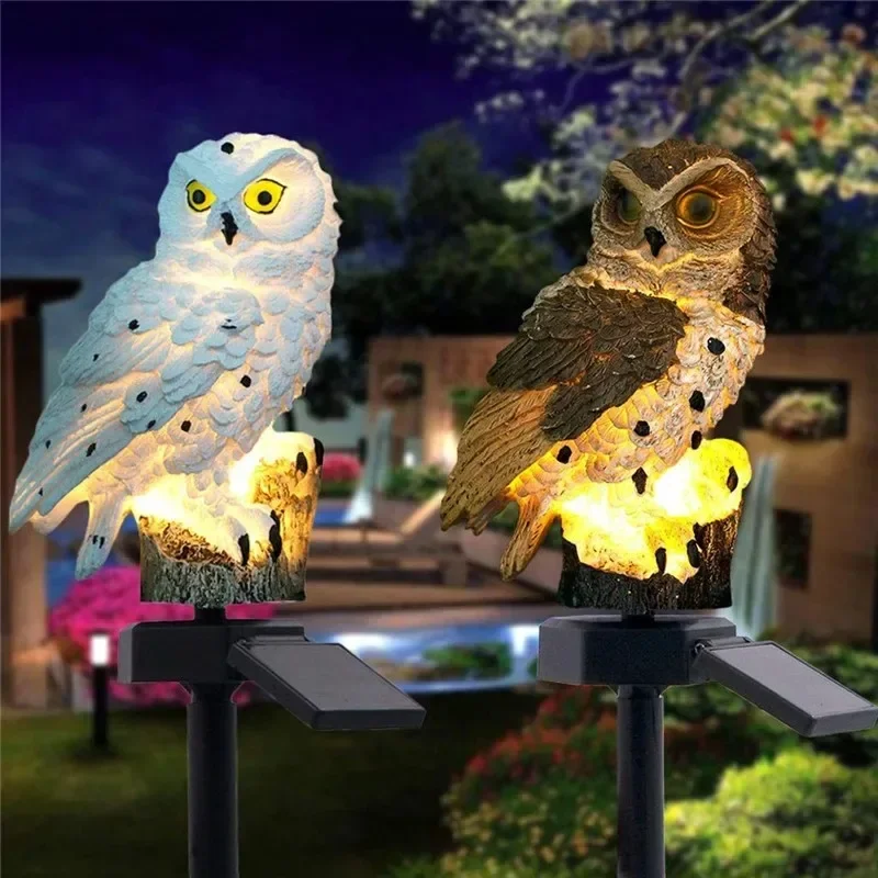 Solar Owl Statue Garden Light  – Outdoor Lighting Ground recenzja i cena