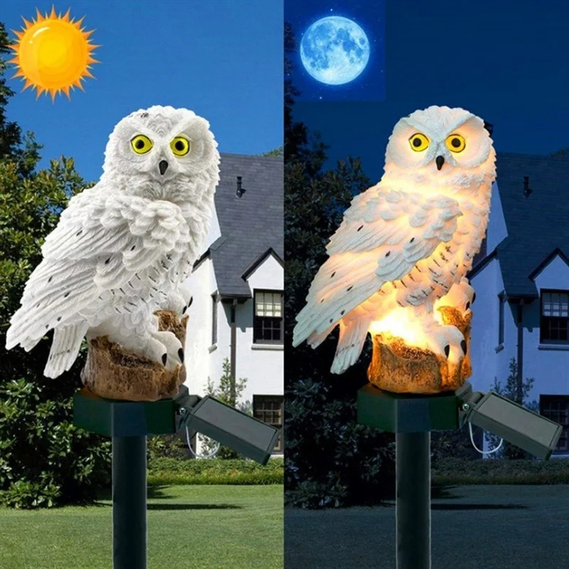 Solar Owl Statue Garden Light  – Outdoor Lighting Ground recenzja i cena