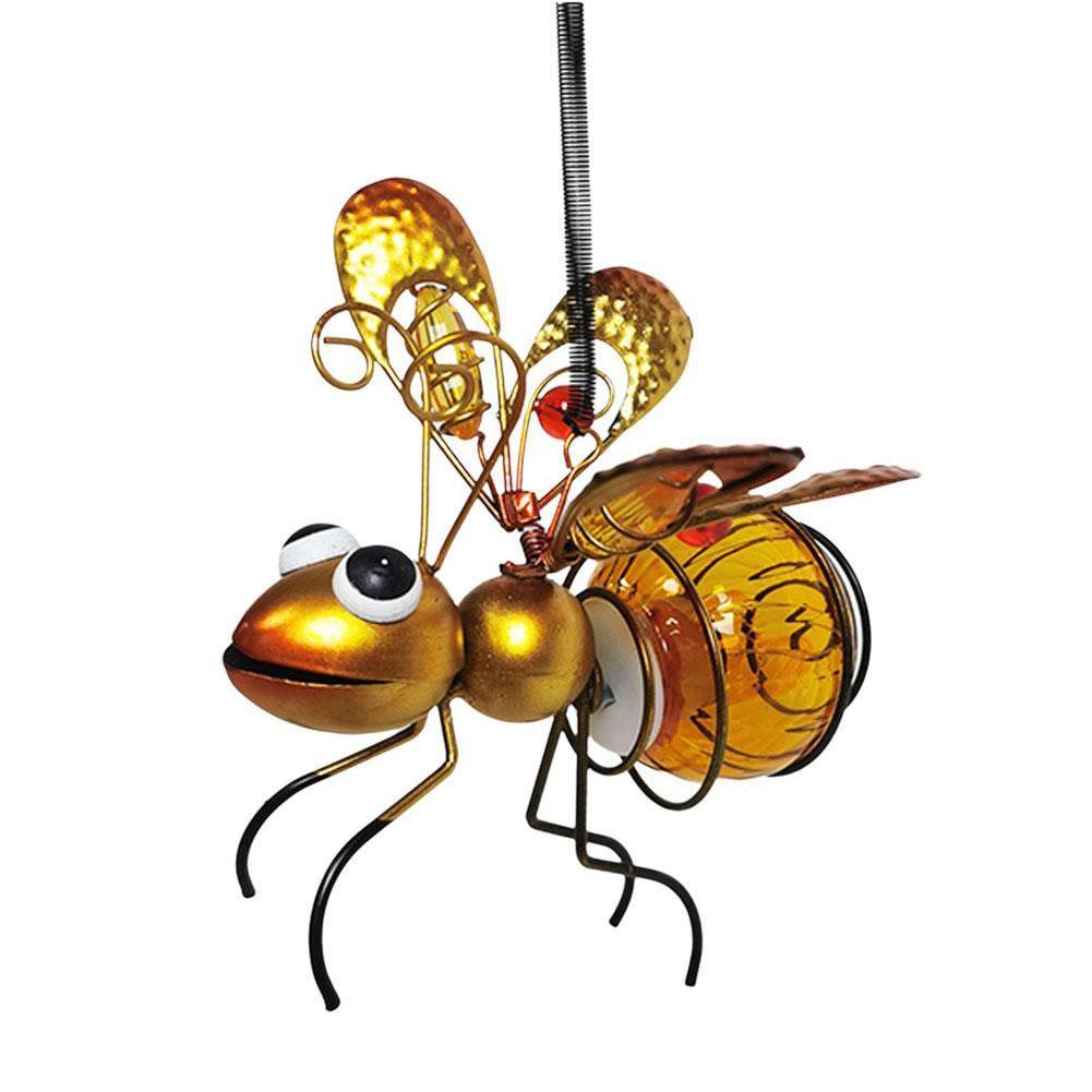 Iron Insect Statue With LED Fa – Outdoor Lighting For Fence recenzja i cena