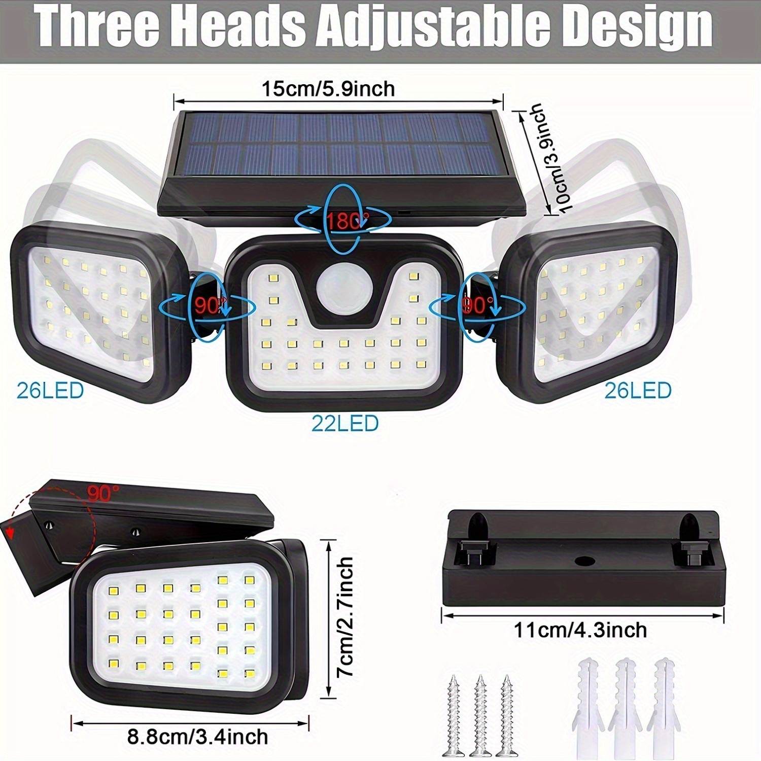 74 LED Solar Powered Motion Se – Outdoor Lighting Front Yard recenzja i cena